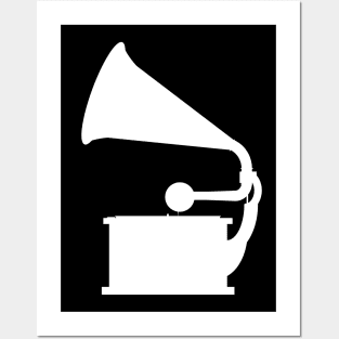 Phonograph (White) Posters and Art